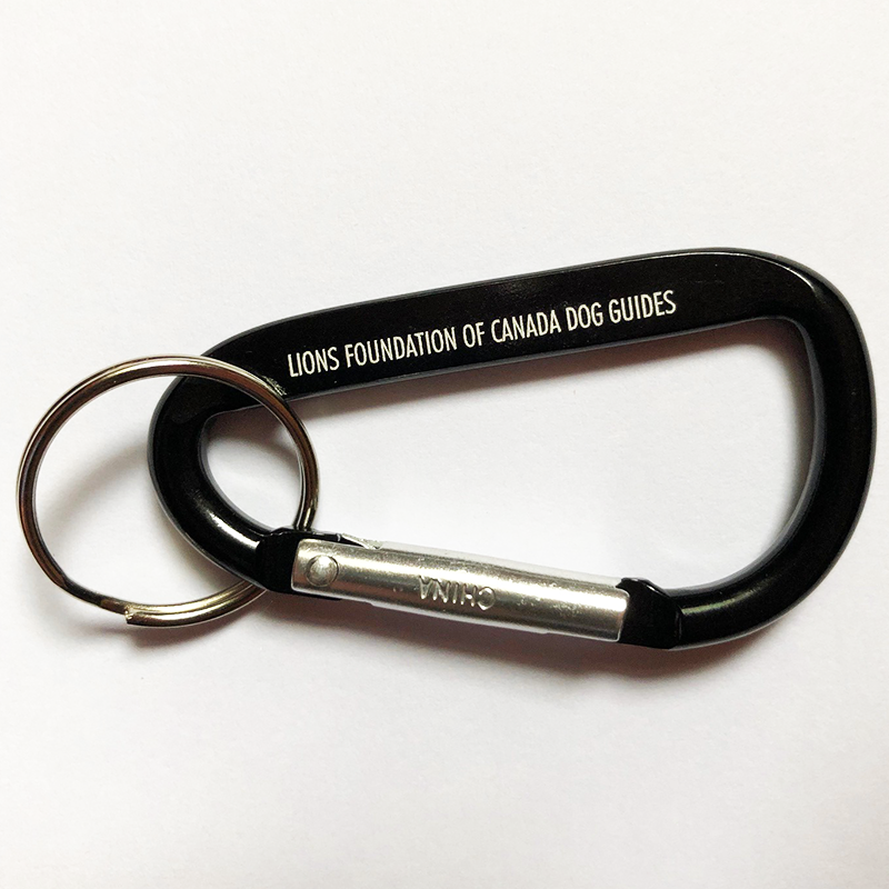 Carabiner Keychain - Black - Click Image to Close